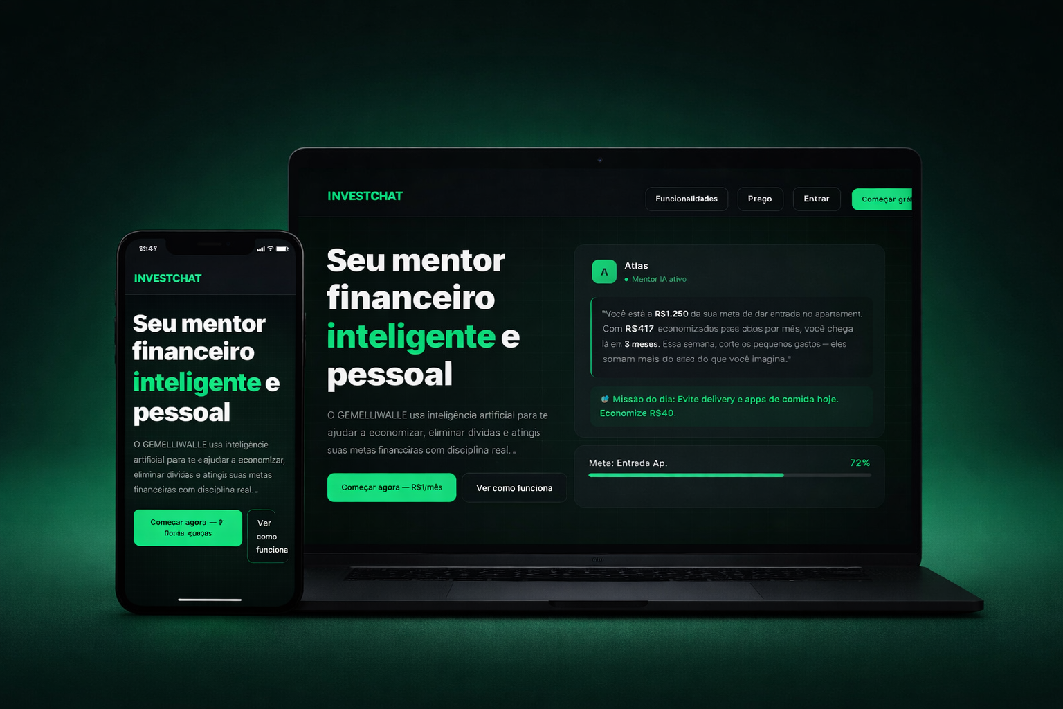Gemelli Wallet Dashboard Preview